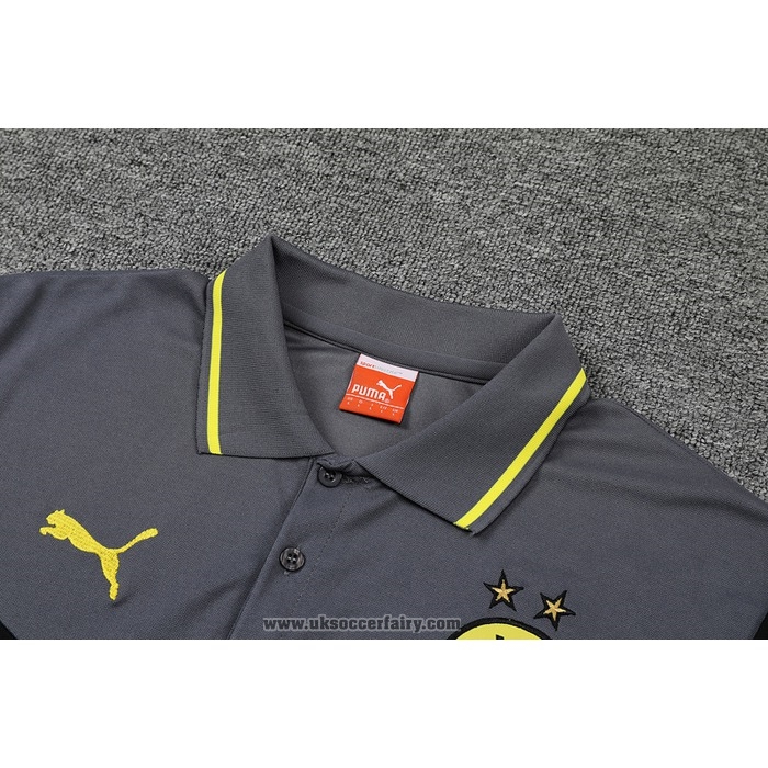 Polo Borussia Dortmund 2022-2023 Grey and Black